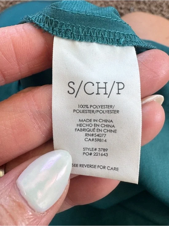 CABI Turquoise Sleeveless Satin Blouse Tunic Top Size S Small - Picture 5 of 7